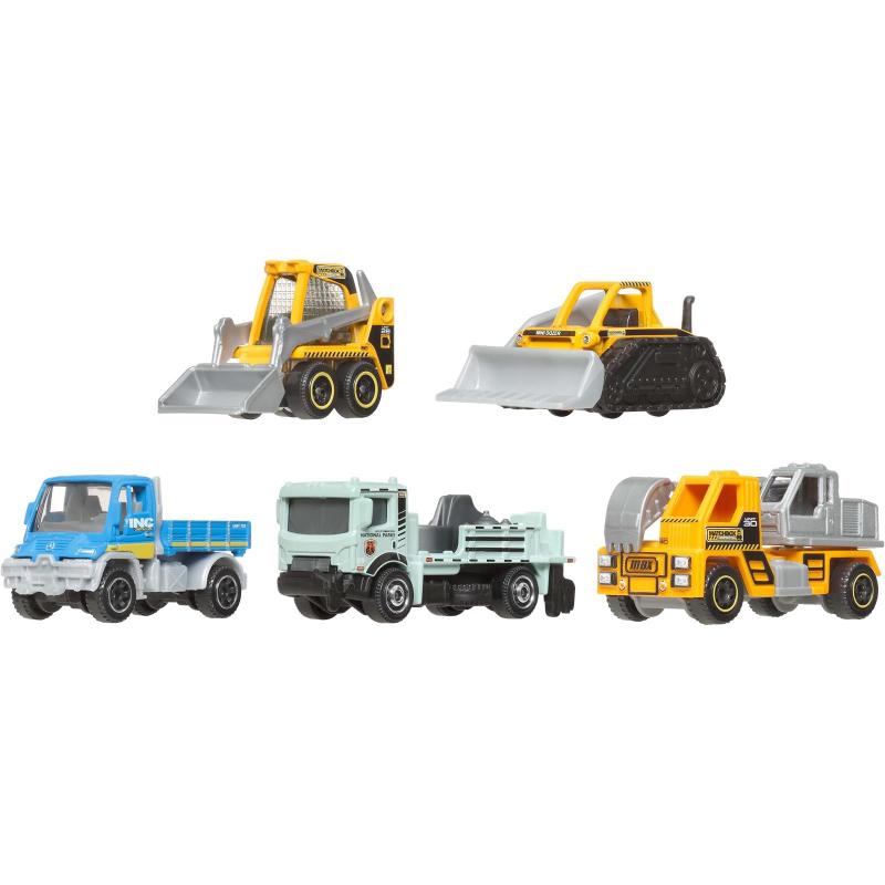 Pack 5 Matchbox - MBX Construction VII - JBX22 - Carrinhos e Cia